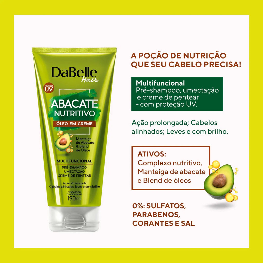 Óleo em Creme DaBelle Abacate Nutritivo 190ml