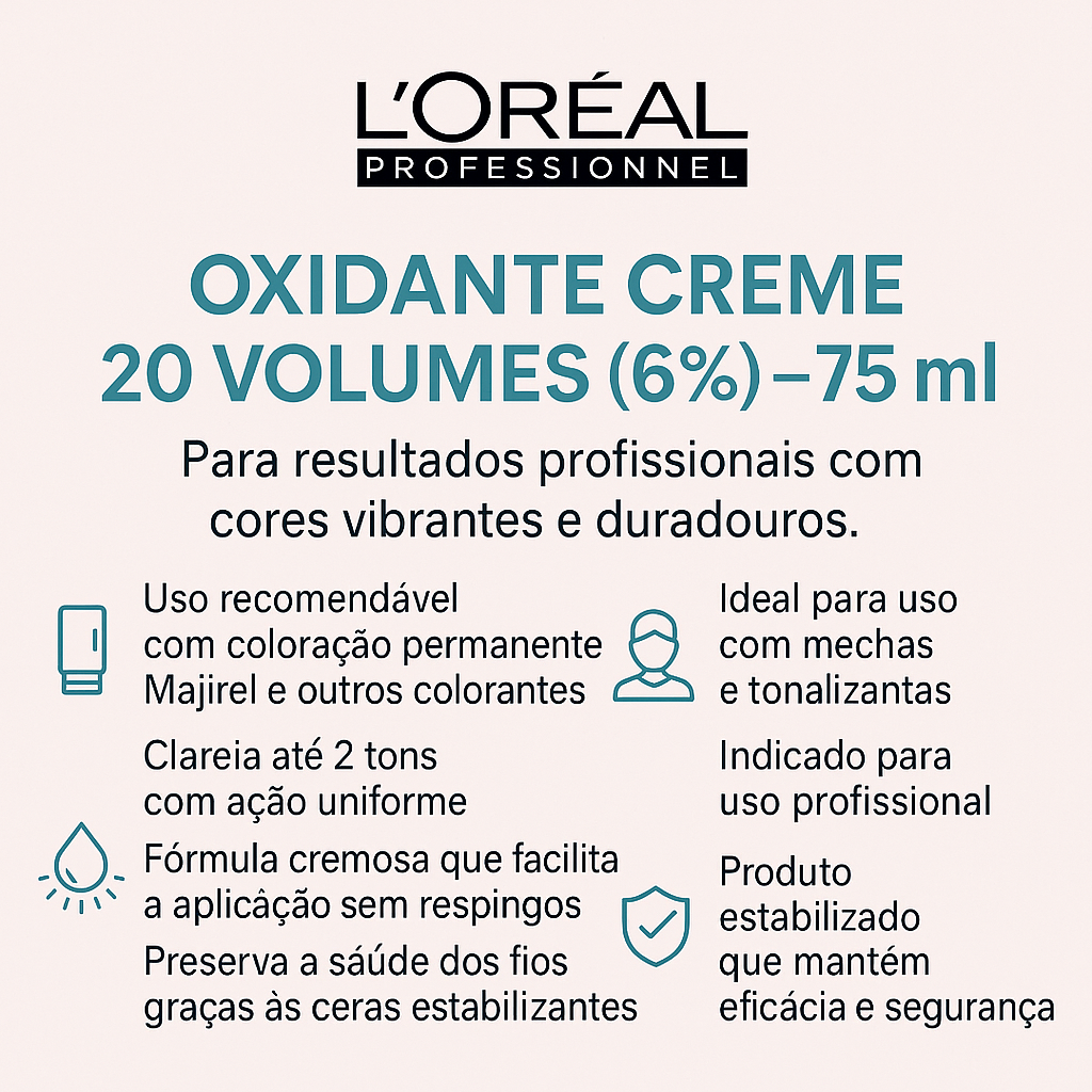 Oxidante Creme L'Oréal Professionnel 20 Volumes (6%) 75 ml