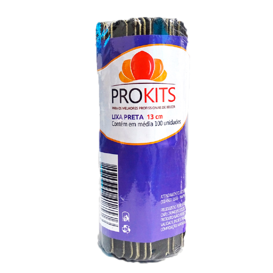 Pacote Prokits com 100 Lixas Canário 13 cm