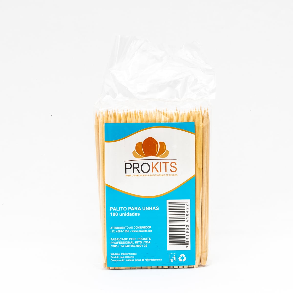 Palito Prokits de Pinus com 100 Unidades