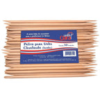 Palito Santa Clara para Unhas Chanfrado de Bambu com 50 Unidades
