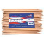 Palito Santa Clara para Unhas Chanfrado de Bambu com 50 Unidades