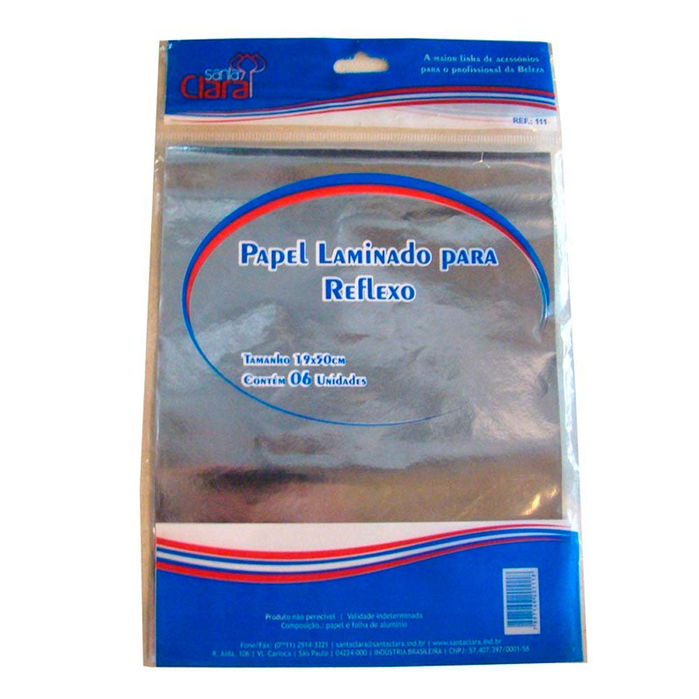 Papel Laminado Santa Clara para Reflexo com 6 Folhas Ref. 773