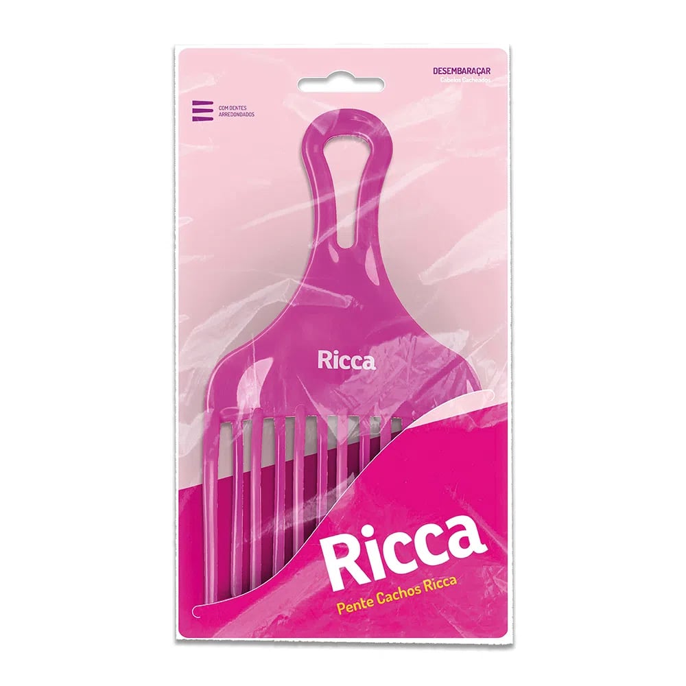 Pente Ricca Cachos & Ondas Roxo Unidade