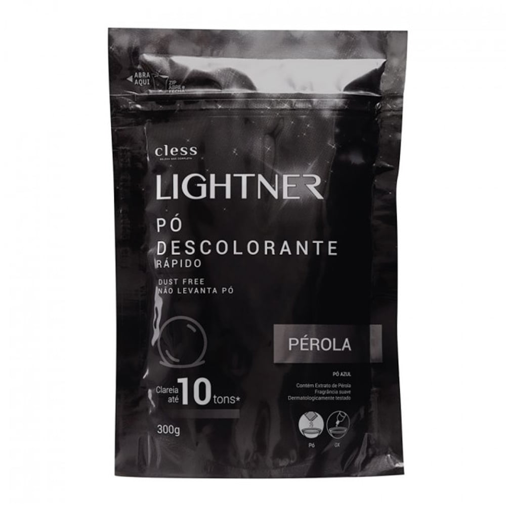 Pó Descolorante Cless Light Refil Pérola 10 Tons 300 g