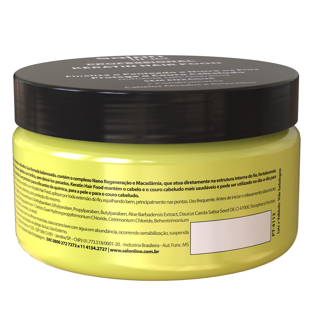 Pomada Profissional Salon Line Keratin Hair Food Nutrition 195gr