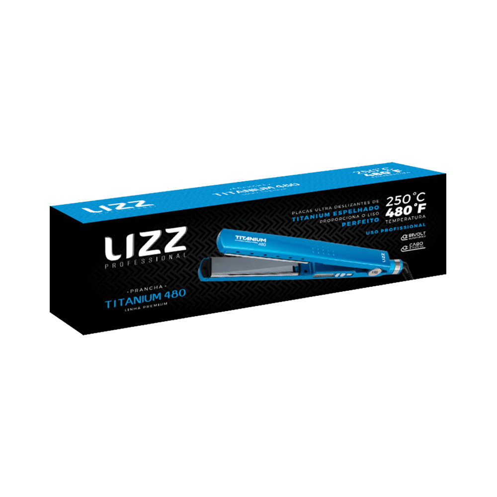Prancha Lizz Titanium Bivolt 480°F 250°C LGG2000