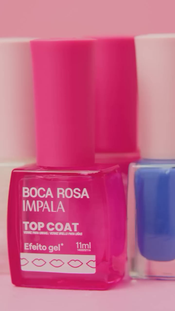 Esmalte Impala Top Coat Boca Rosa 11ml
