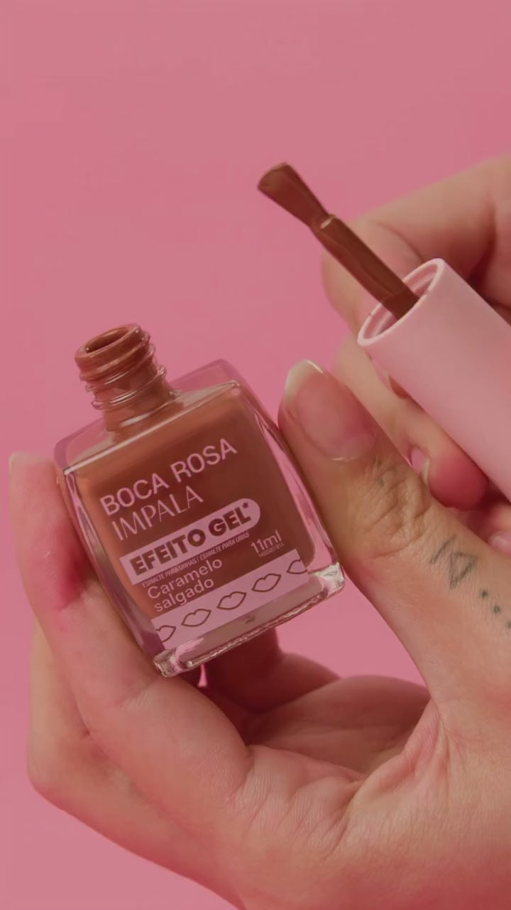 Esmalte Impala Efeito Gel Cintilante Boca Rosa Lip Star 11ml