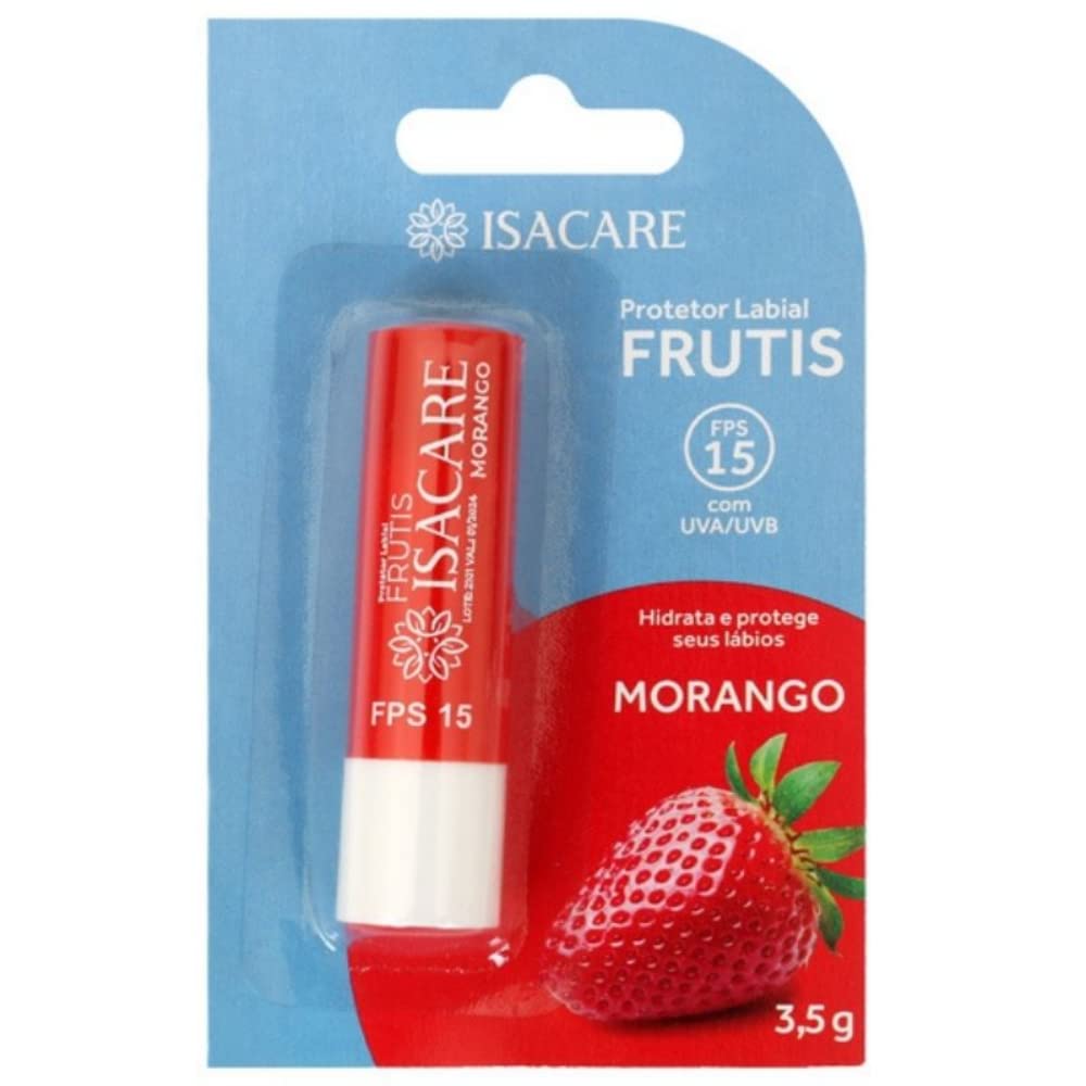 Protetor Labial Isacare FPS 15 Morango 3,5g