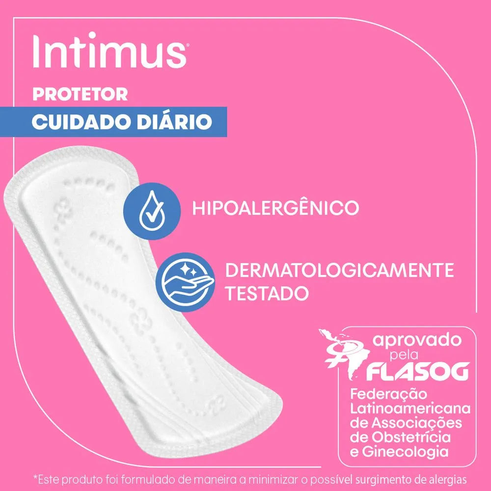 Protetor Diário Intimus Days Sem Perfume Sem Abas com 15 Unidades