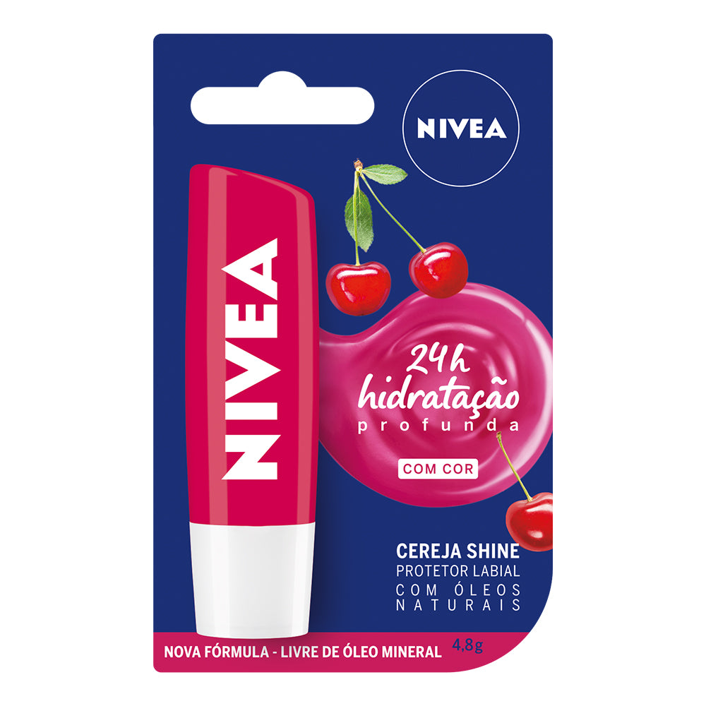 Protetor Labial Nivea Cereja Shine 4,8 g
