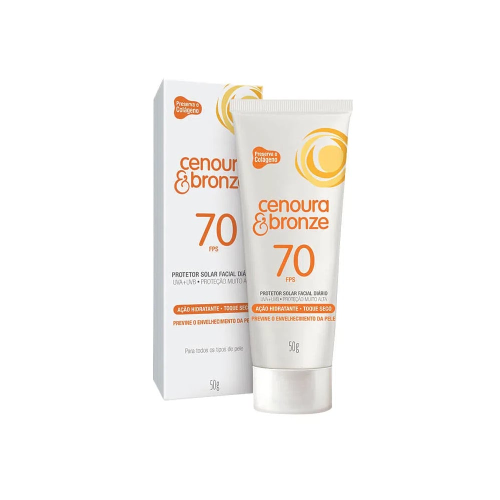 Protetor Solar Cenoura & Bronze Facial FPS 50 50g