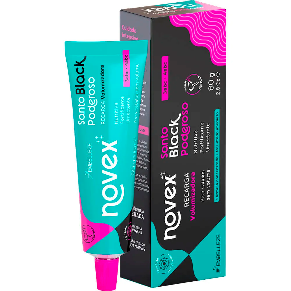 Recarga de Queratina Novex Santo Black 80 g