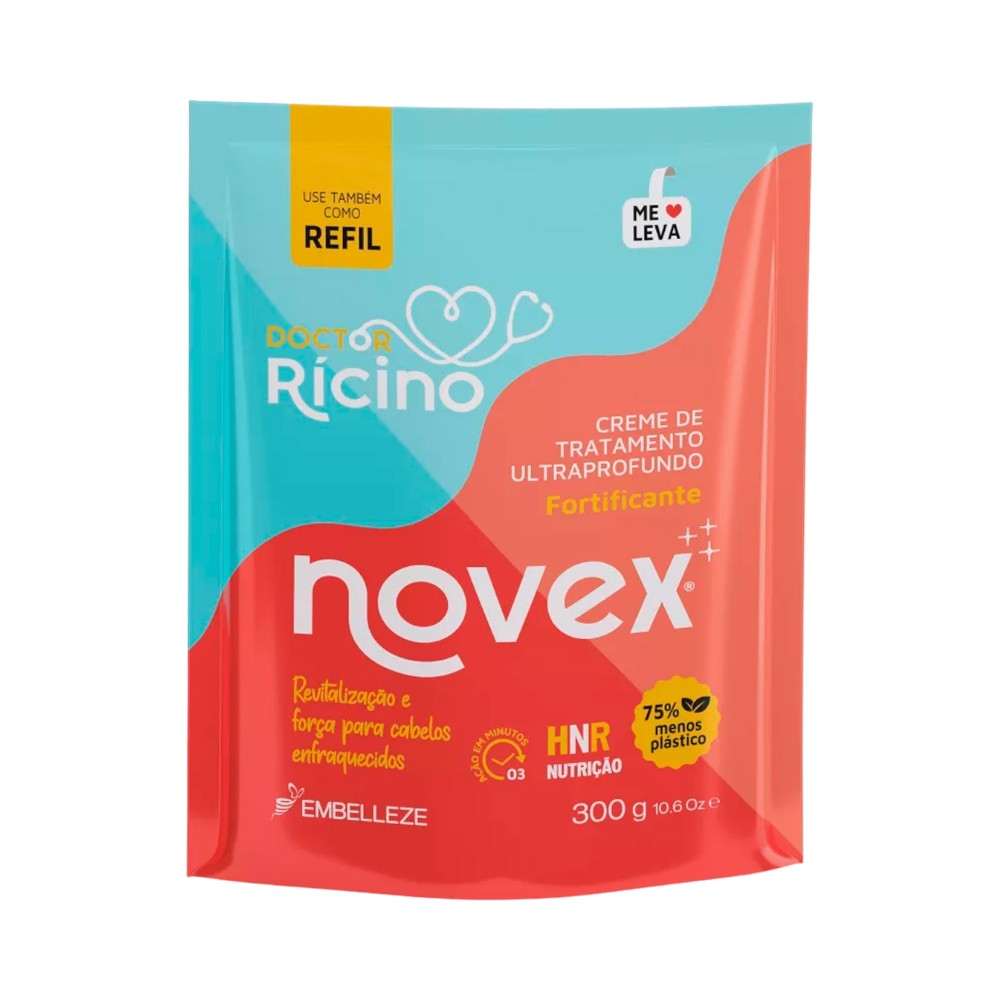 Refil de Creme de Tratamento Novex Dr. Rícino 300 g