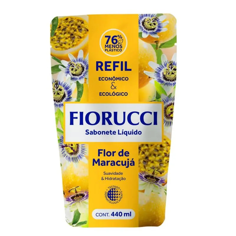 Refil Sabonete Líquido Fiorucci Maracujá 440 ml Ref. 8128