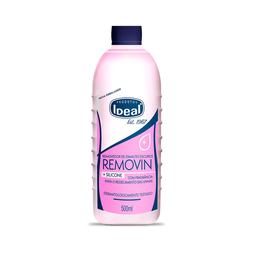 Removedor de Esmaltes Escuros Ideal Removin + Silicone 500 ml
