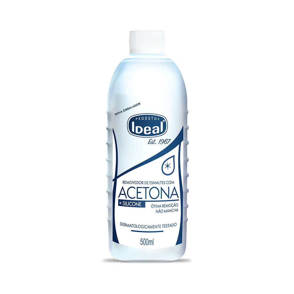 Removedor de Esmaltes com Acetona Silicone Ideal 500Ml