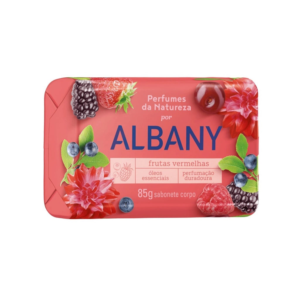 Sabonete Albany 85 g Perfume Natural Vermelho