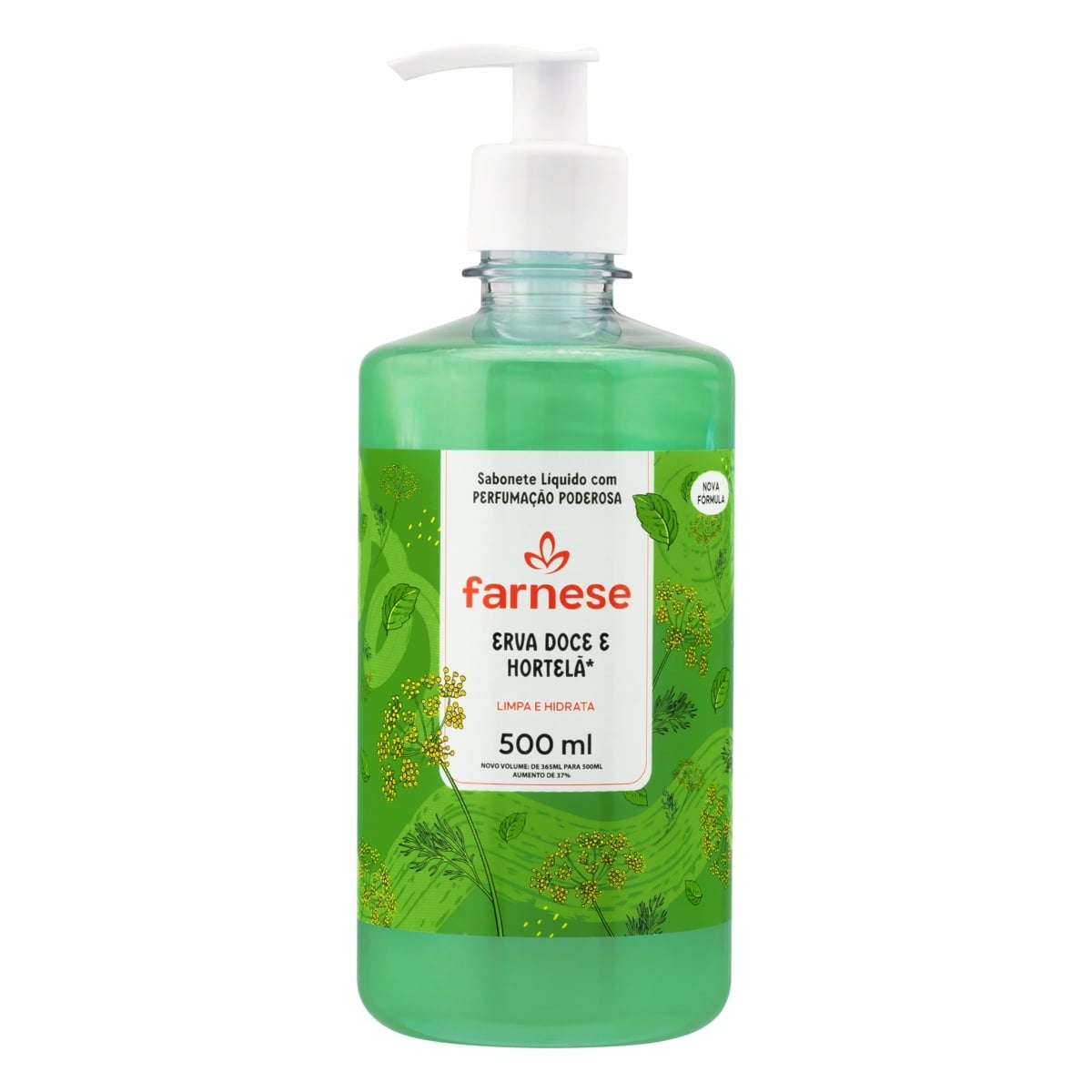 Sabonete Líquido Farnese Pump Erva e Hortelã 500 ml
