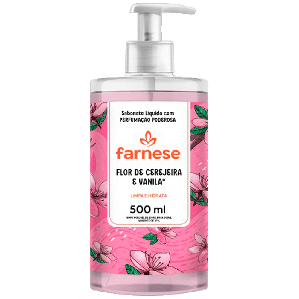 Sabonete Líquido Farnese Pump Flor de Cerejeira 500 ml
