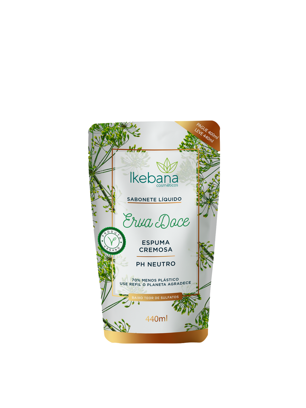 Sabonete Líquido Ikebana Erva-Doce Premium 440 ml