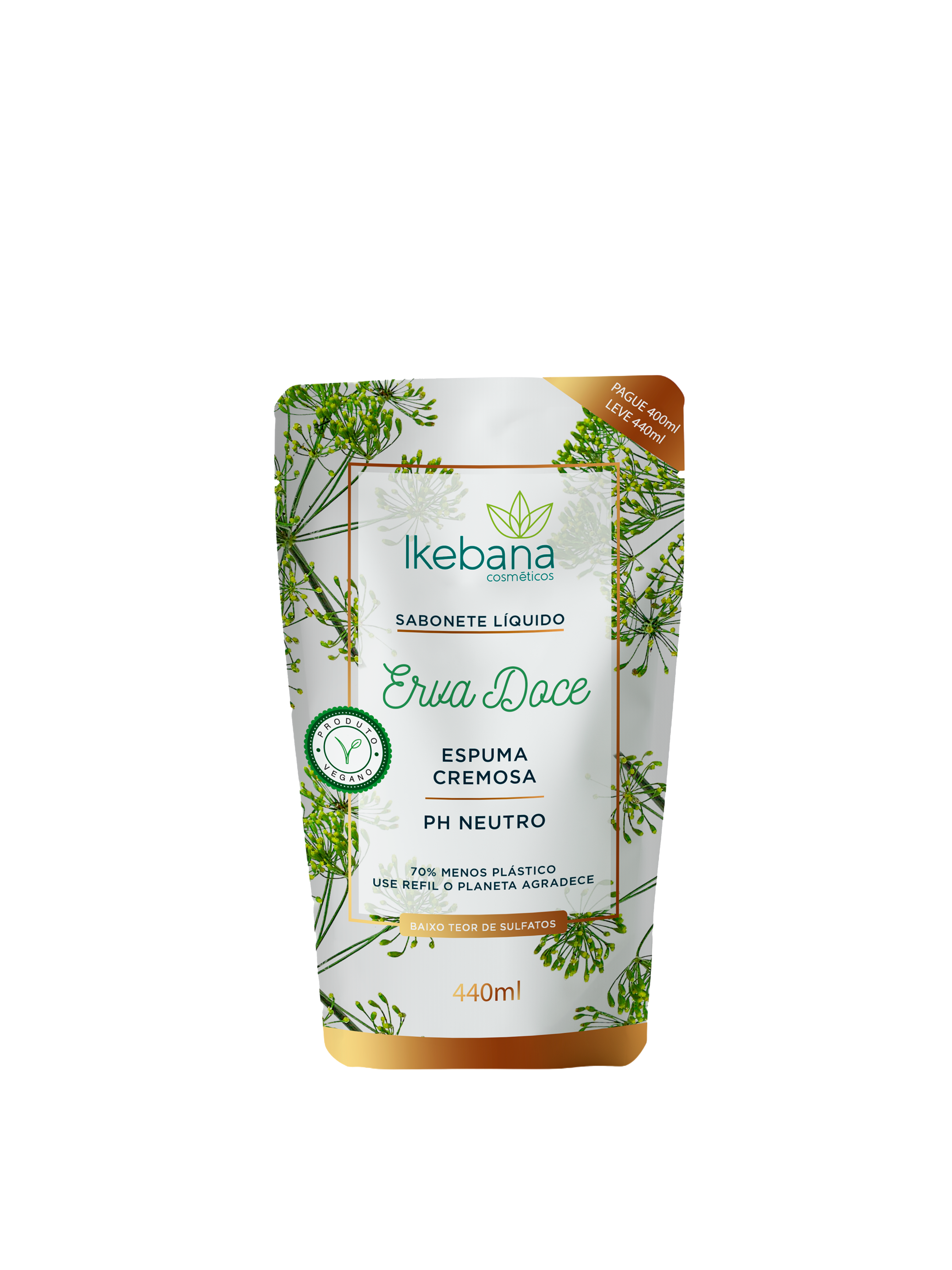 Sabonete Líquido Ikebana Erva-Doce Premium 440 ml