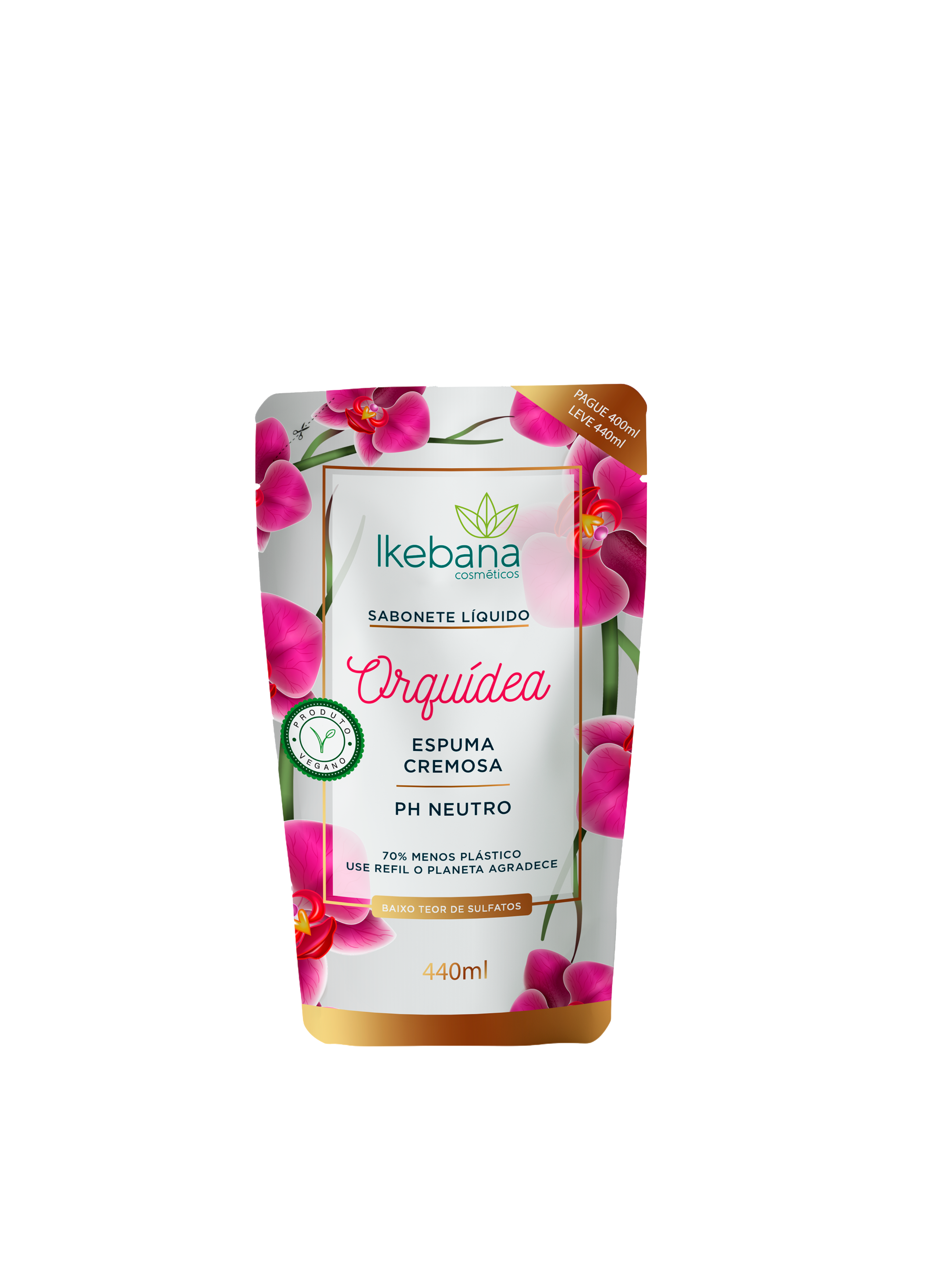 Sabonete Líquido Ikebana Orquídea Premium 440 ml