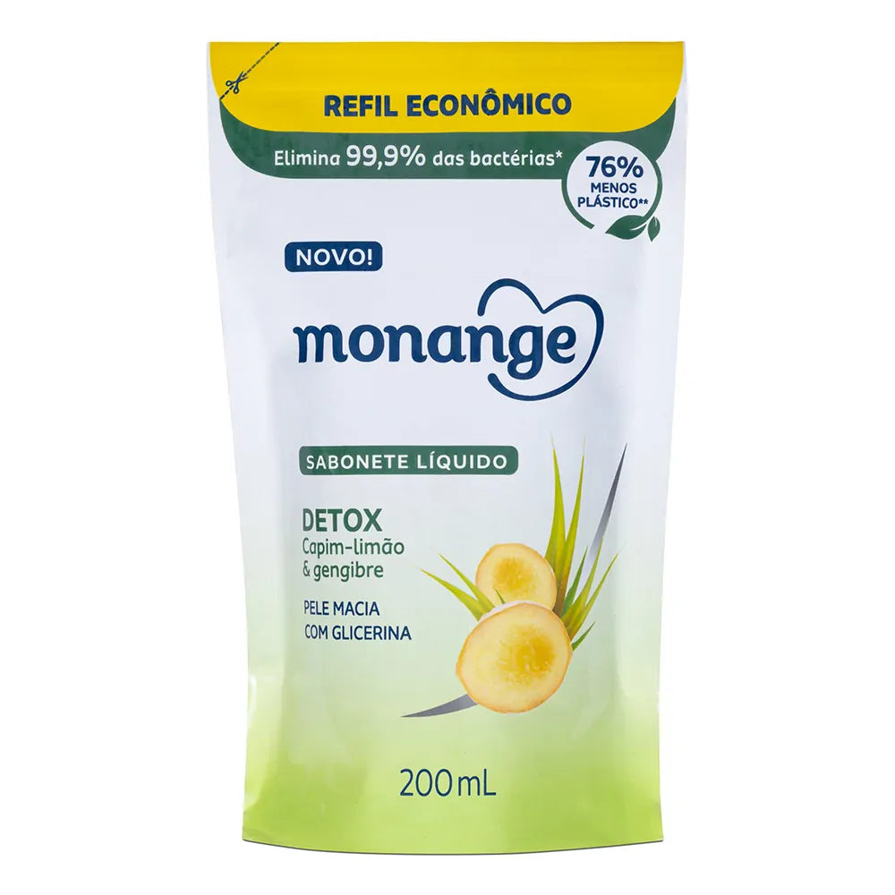 Sabonete Líquido Monange Detox Refil 200 ml