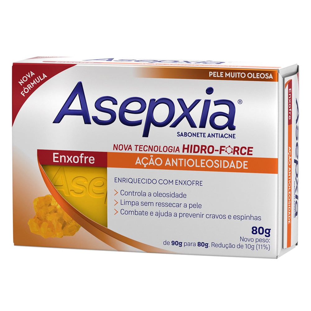 Sabonete Facial Asepxia Enxofre Ação Antioleosidade 80 g