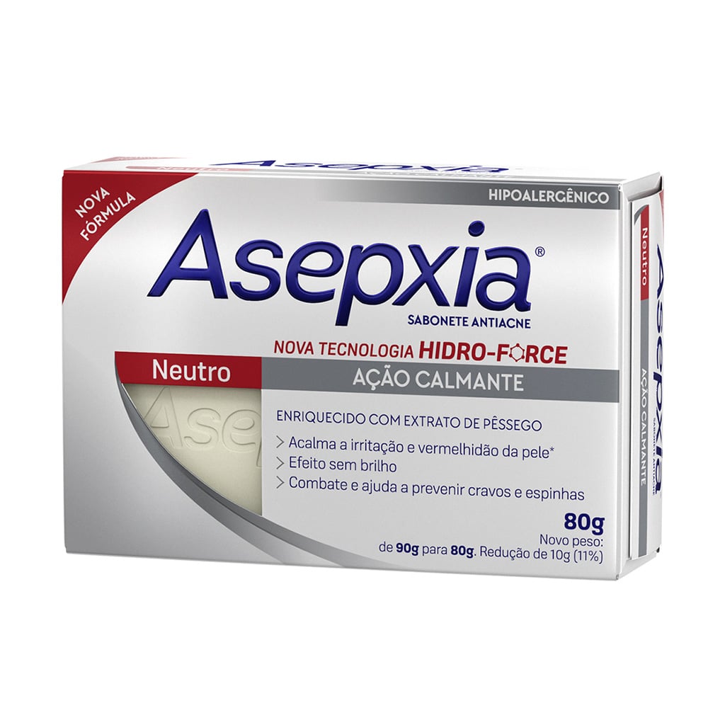Sabonete Facial Asepxia Neutro Ação Calmante 80 g
