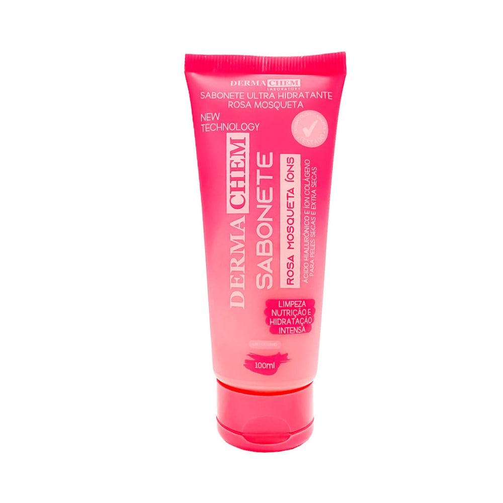 Sabonete Facial Dermachem Ultra Hidratante Rosa Mosqueta Pele Seca 100 ml