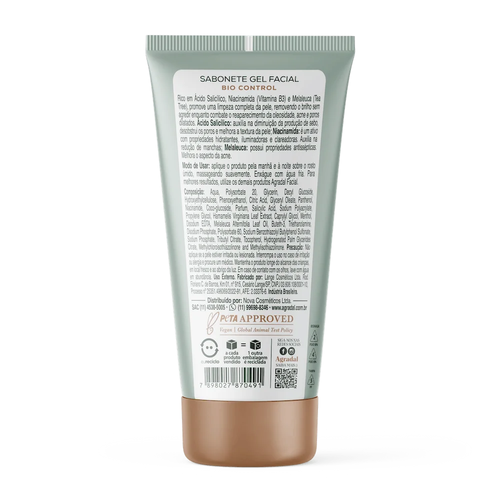 Sabonete Gel Facial Agradal Bio Control 150ml