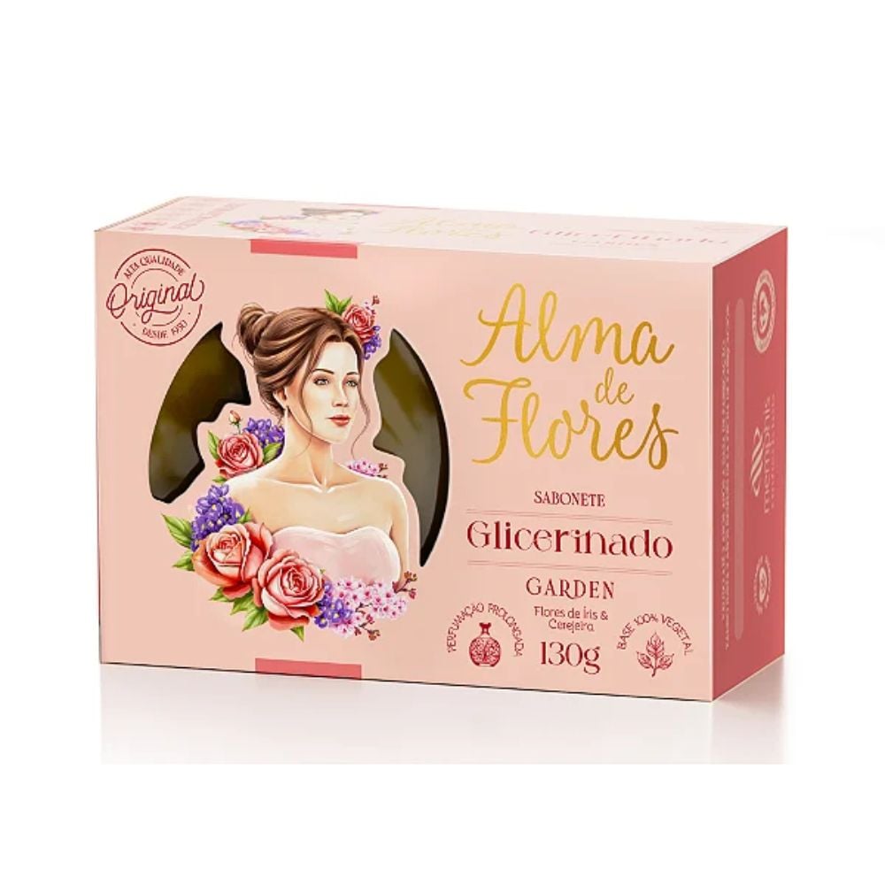 Sabonete Glicerinado Alma de Flores Rose 130 g