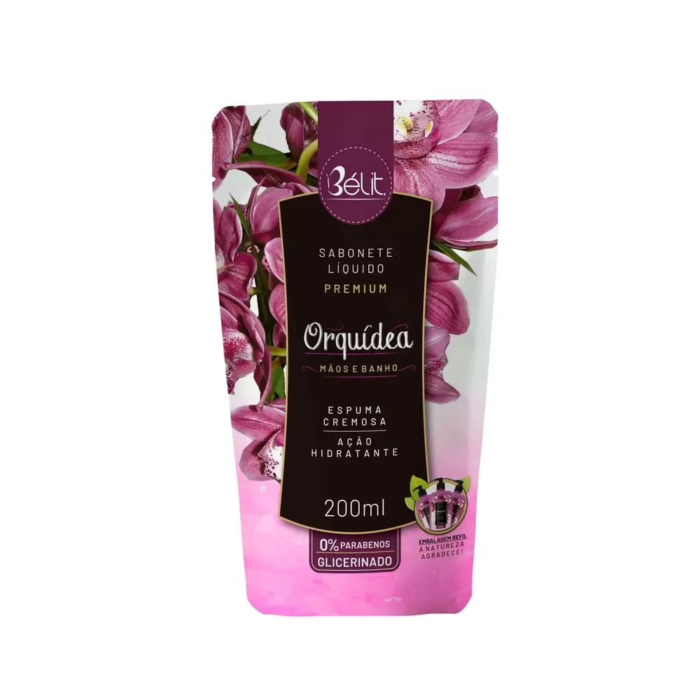 Sabonete Líquido Bélit Pouch Orquídea 200 ml