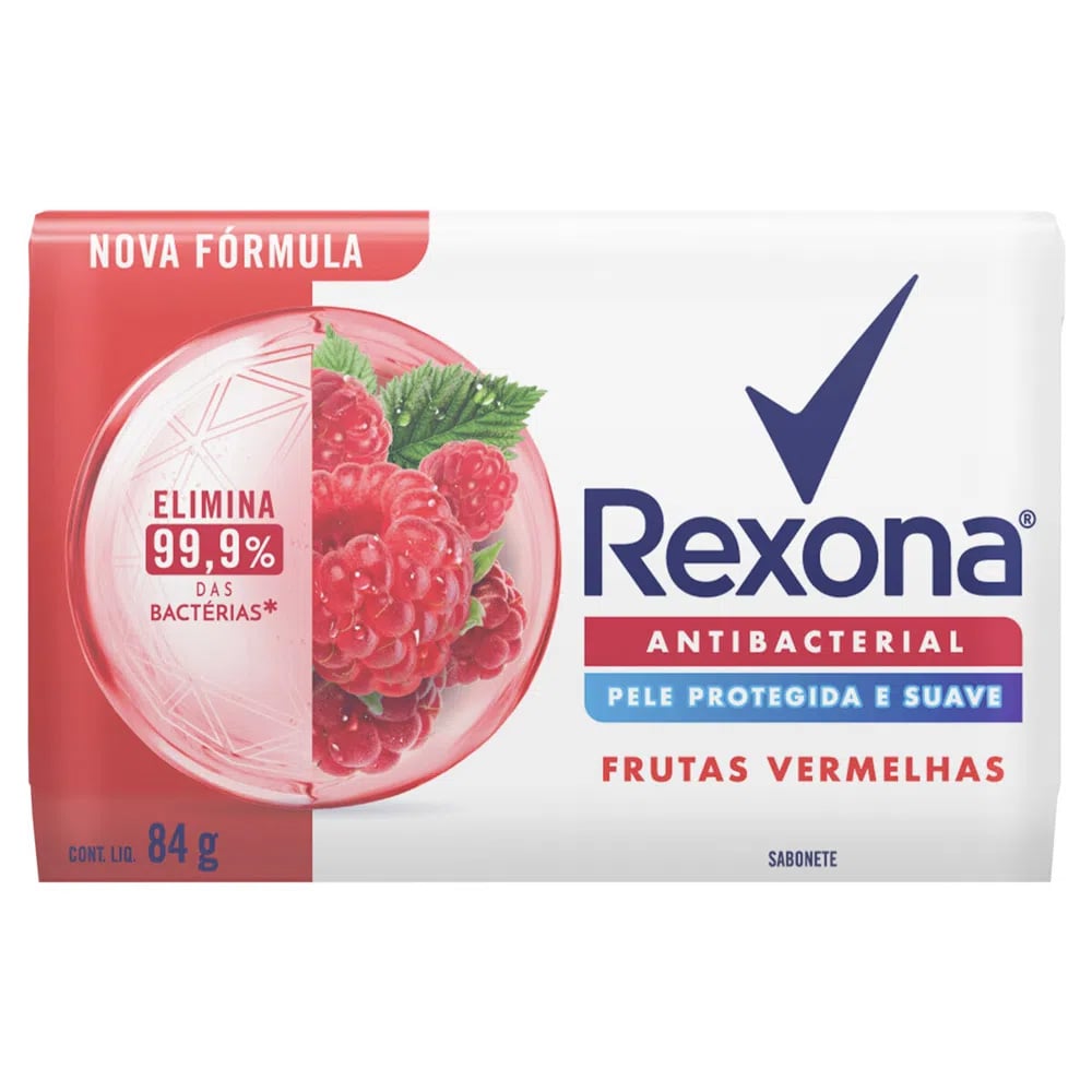 Sabonete Rexona Antibacteriano Frutas Vermelhas 84 g