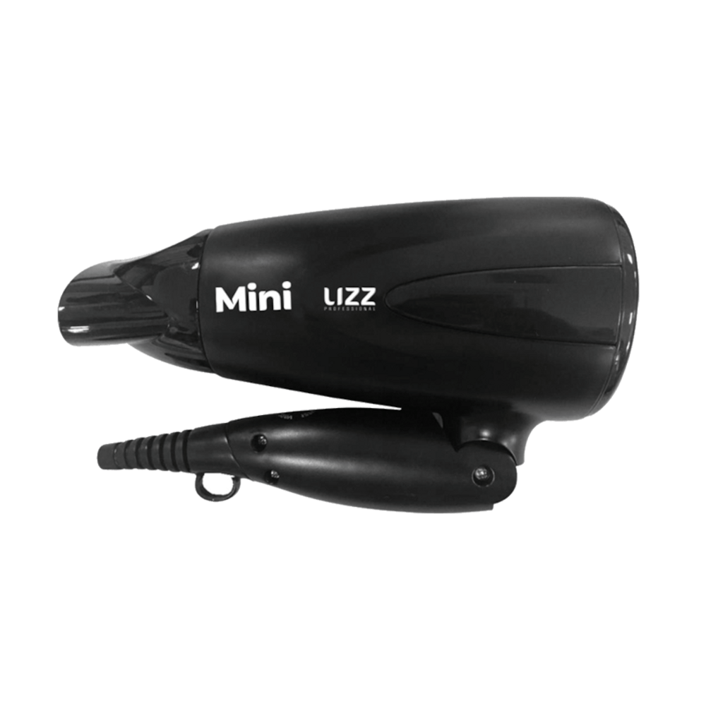 Secador Mini Lizz Dobrável Preto 1000 W Bivolt
