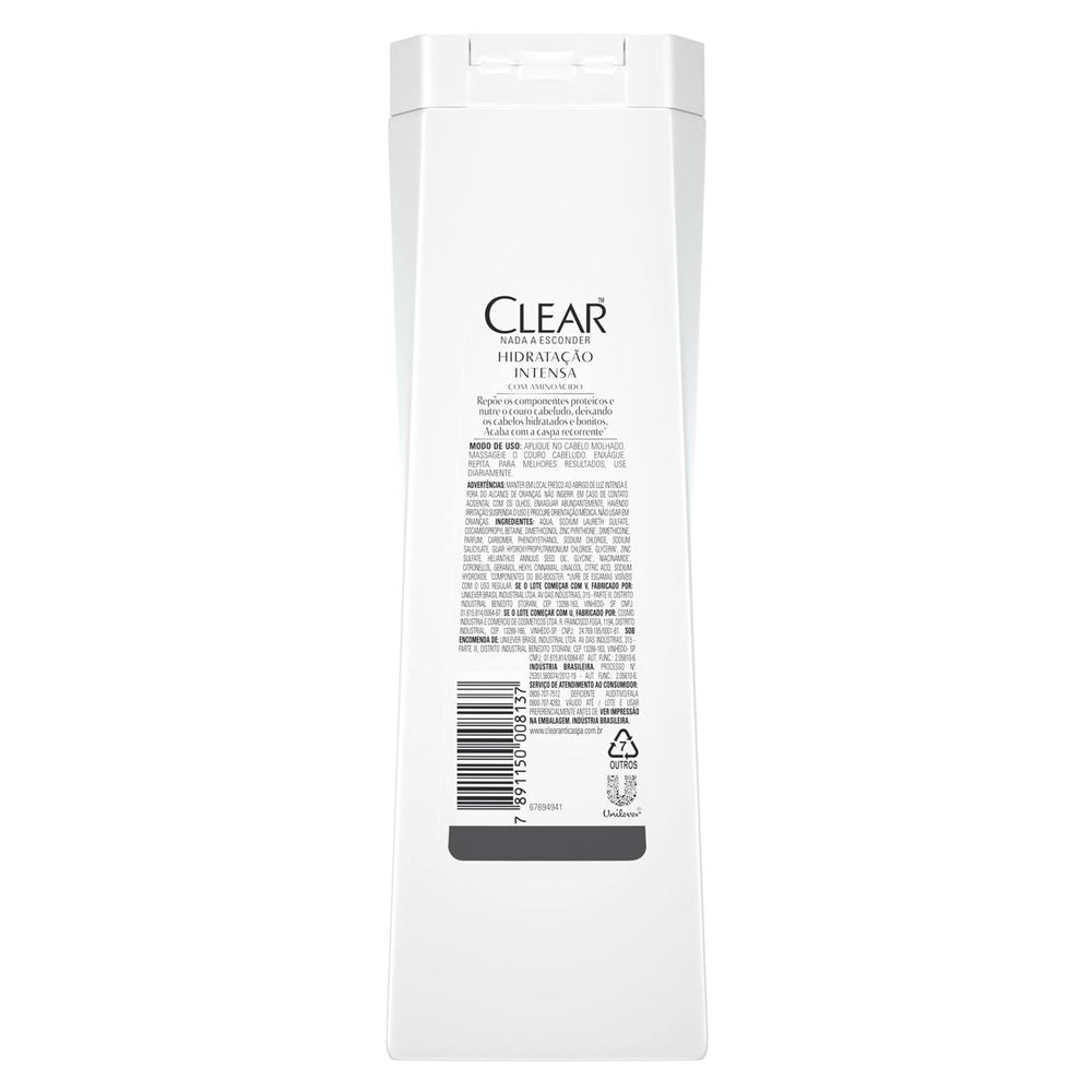 Shampoo Anticaspa Clear Hidratação Intensa 400ml