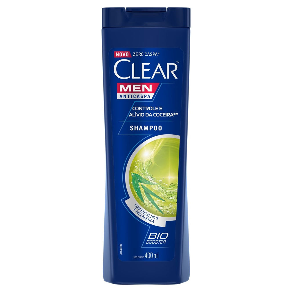 Shampoo Anticaspa Clear Men Controle e Alívio da Coceira 400ml