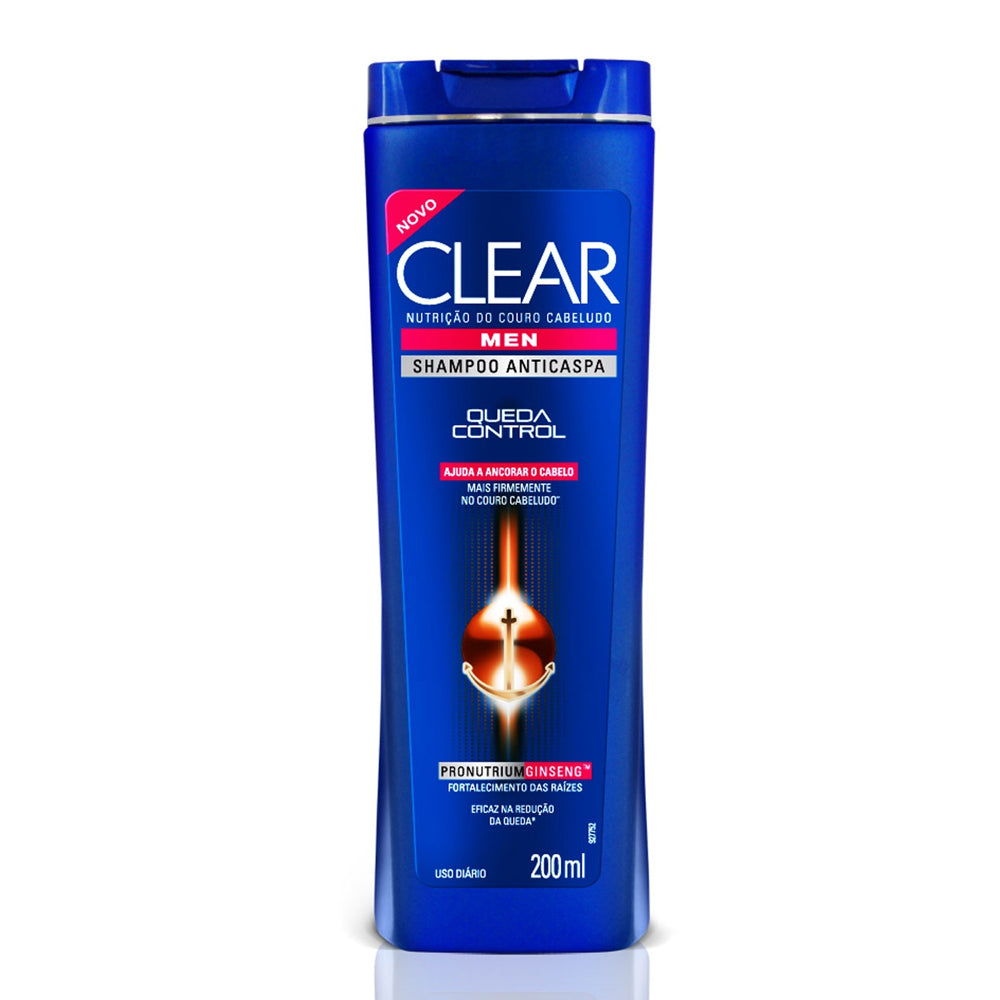 Shampoo Anticaspa Clear Men Queda Control 200ml