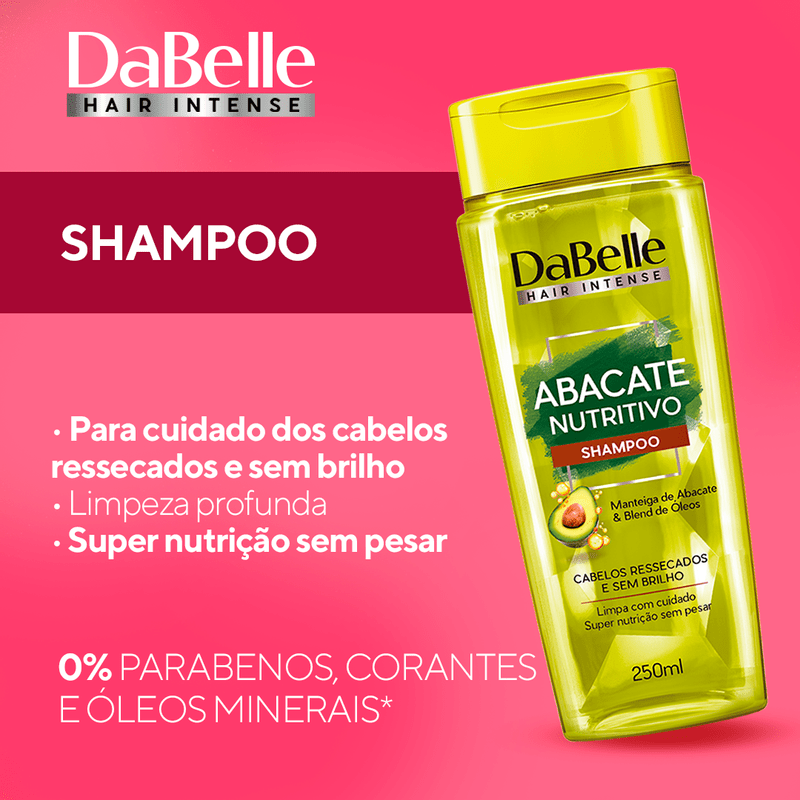 Shampoo DaBelle Abacate Nutritivo 250ml