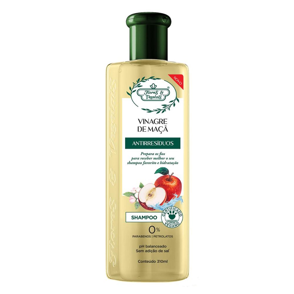 Shampoo Flores & Vegetais Vinagre de Maçã 310ml