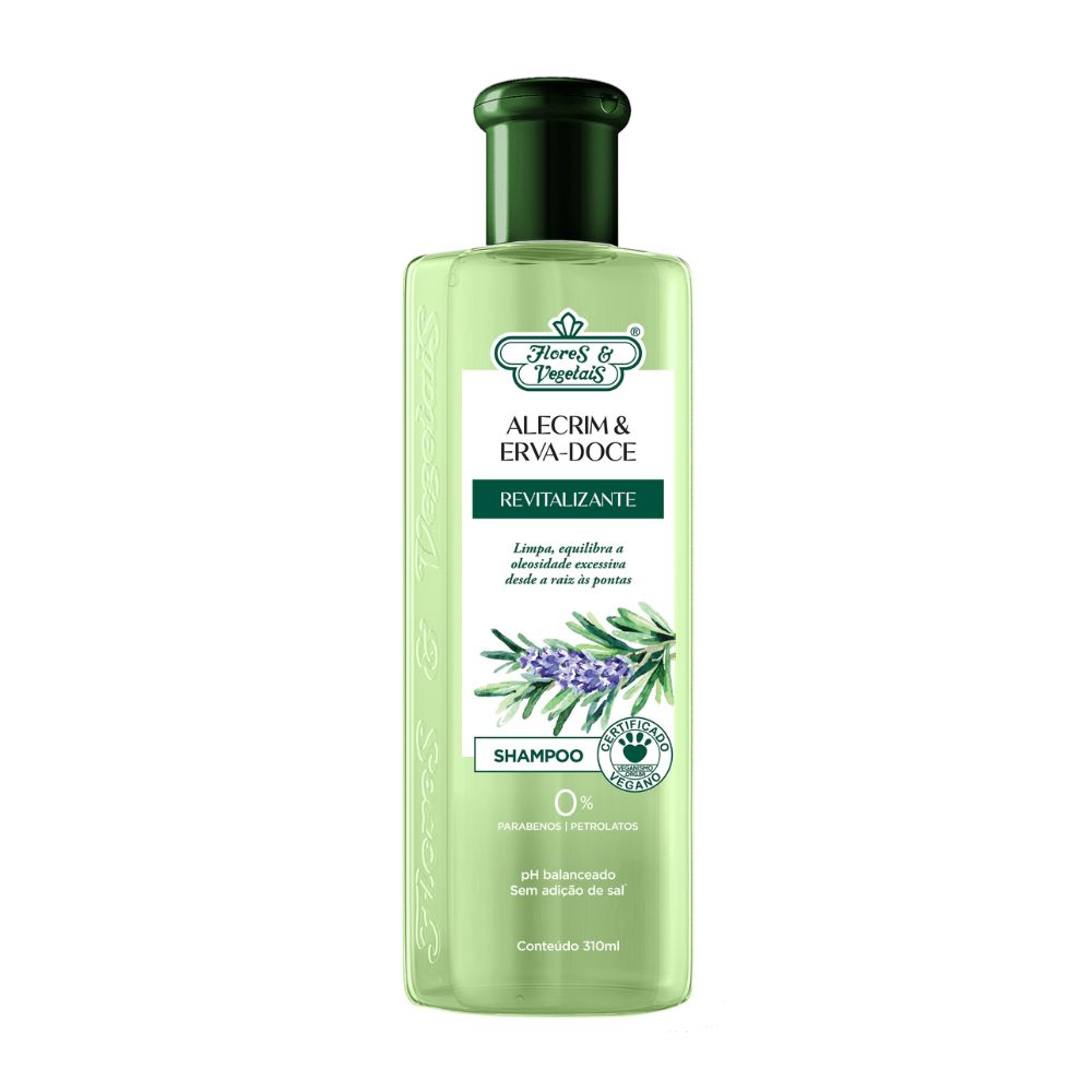Shampoo Flores & Vegetais Alecrim & Erva-Doce 310ml