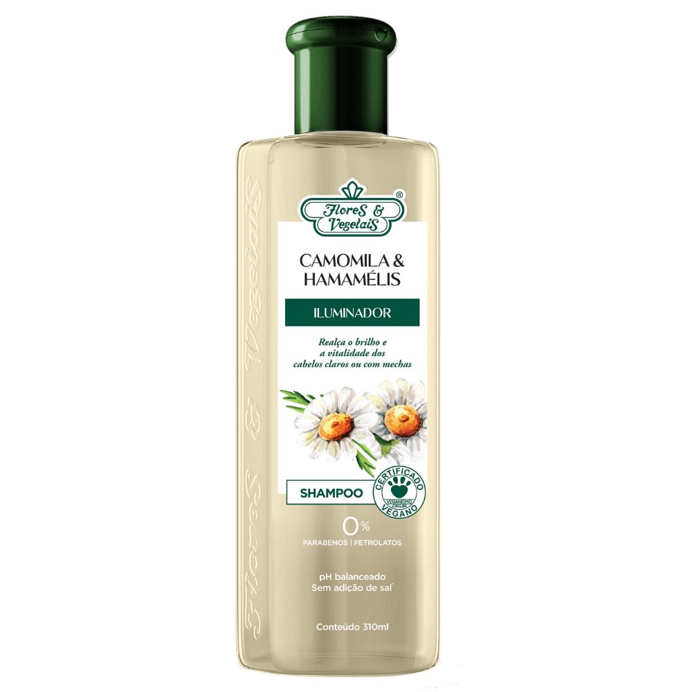 Shampoo Flores & Vegetais Camomila & Hamamélis 310ml