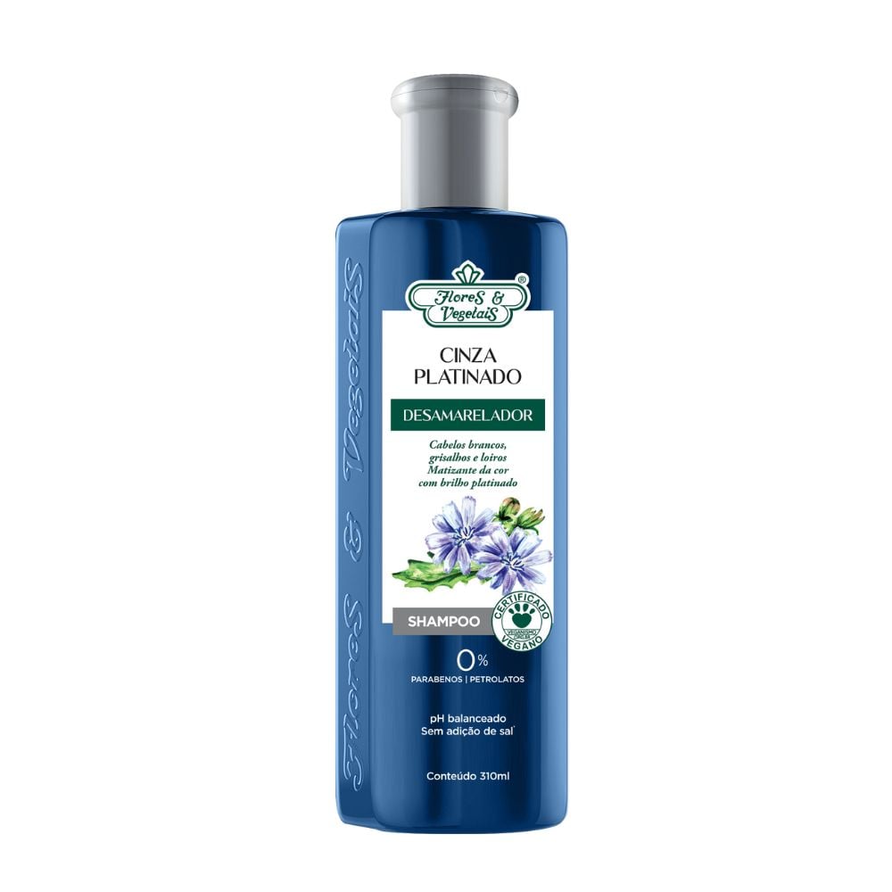 Shampoo Flores & Vegetais Cinza Platinado 310ml