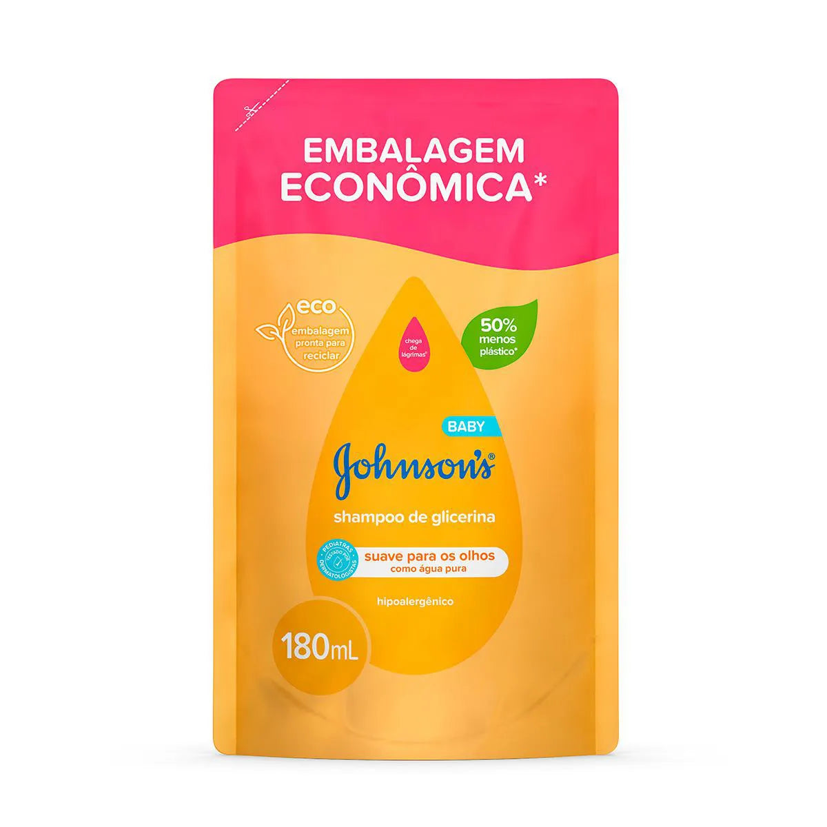 Shampoo Johnson & Johnson Baby Refil Regular 180ml