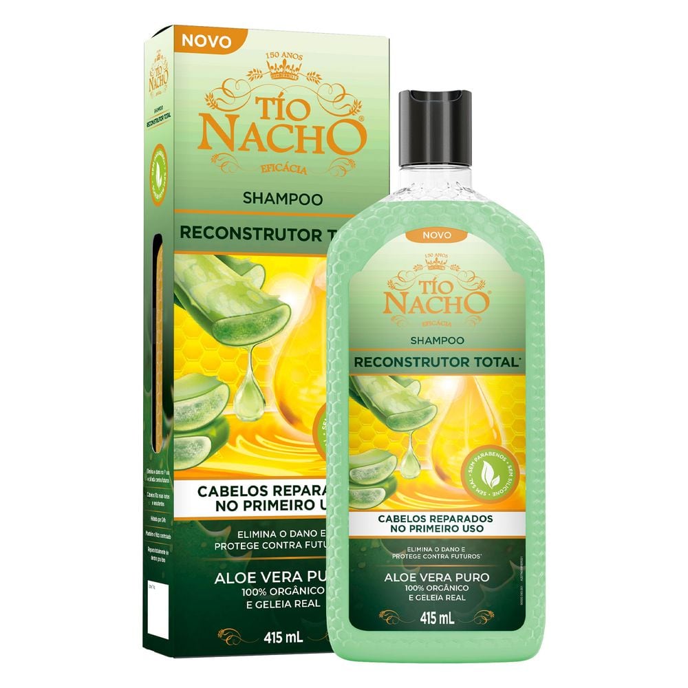 Shampoo Tío Nacho Reconstrução Total 415ml