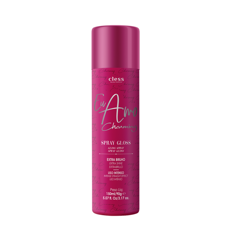 Spray Gloss Extra Brilho Charming Eu Amo 150ml