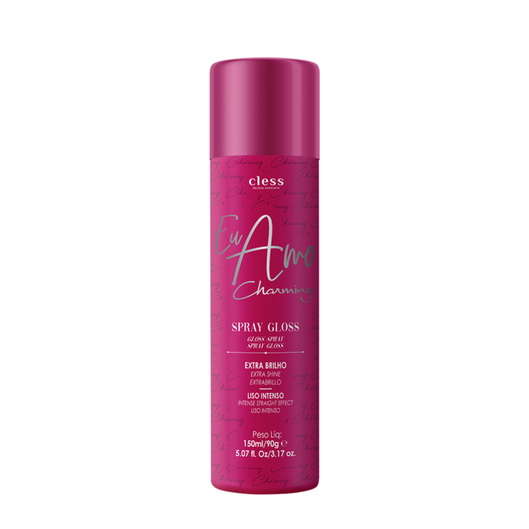 Spray Gloss Extra Brilho Charming Eu Amo 150ml