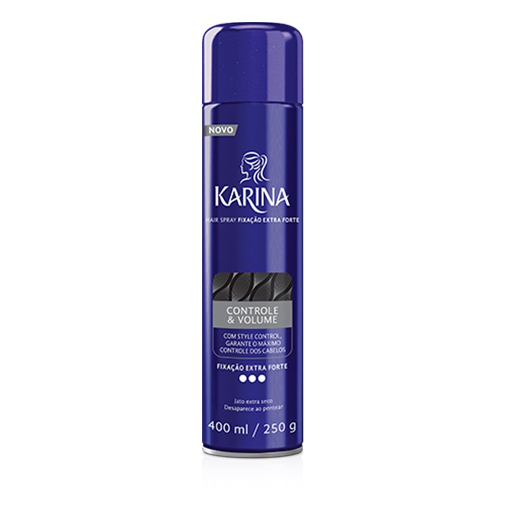 Spray Fixador Karina Hair Antifrizz Fixação Extra Forte 400ml